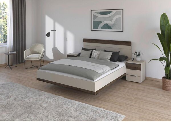 Premium Living Postelja Sajo, Barva Hrasta, Barva Šampanjca, 160x200