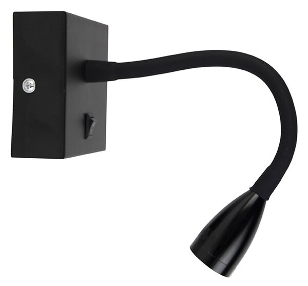 Moderna fleksibilna stenska svetilka črna LED - Flex