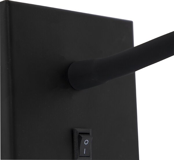 Moderna fleksibilna stenska svetilka črna LED - Flex