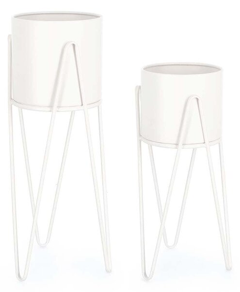 Bizzotto Komplet cvetličnih loncev s stojali Bizzotto Madelyn 2-pack