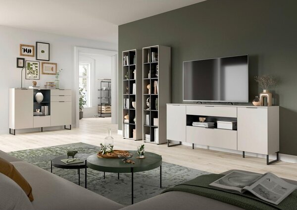 Livetastic Široka Komoda Noida, Kašmir, Črna