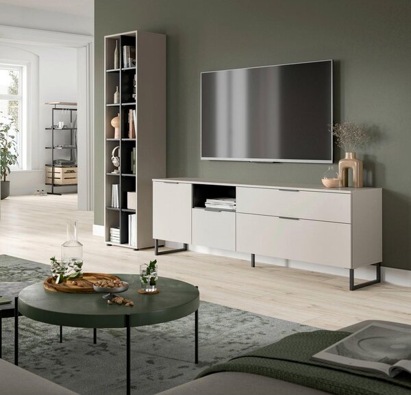 Livetastic Dnevni Regal Noida, Kašmir, Črna, 2-Delni