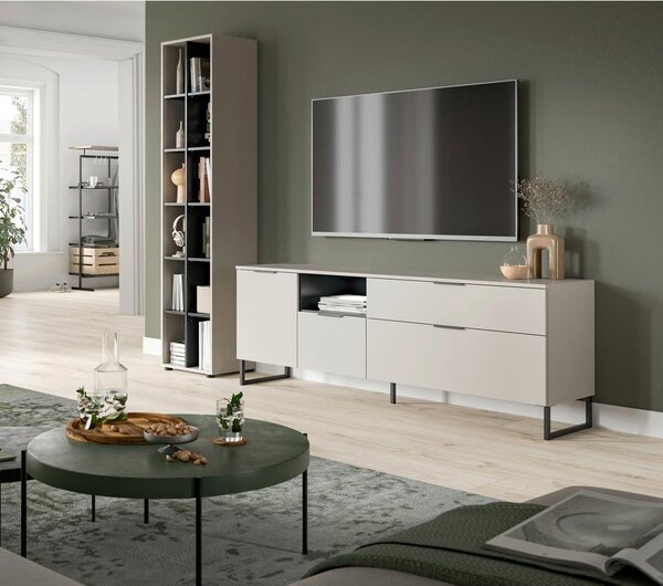 Livetastic Dnevni Regal Noida, Kašmir, Črna, Osvetlitev, 2-Delni