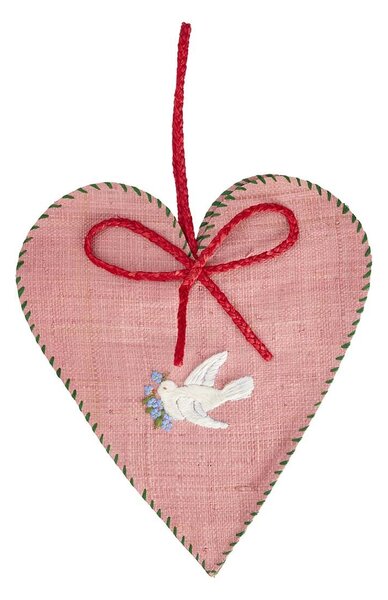 Rice Božični okrasek Rice Large Heart Raffia Christmas