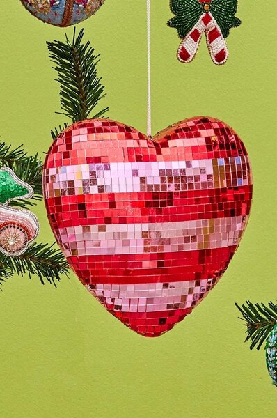 Rice Božični okrasek Rice Large Heart Disco Ball