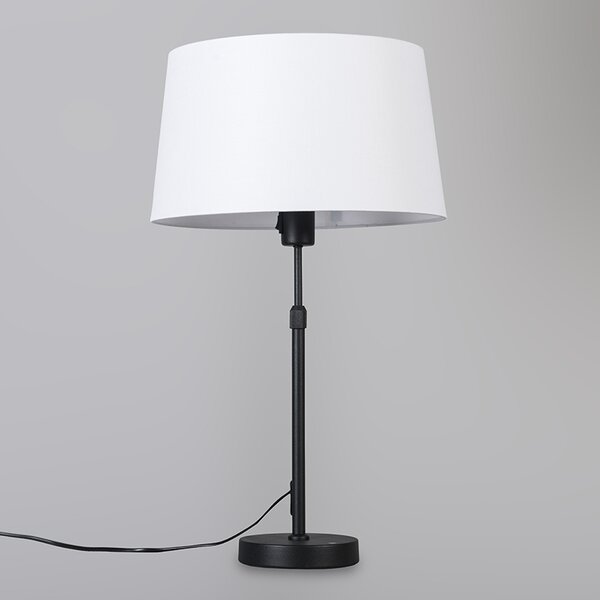 Namizna svetilka črna z odtenkom bele barve 35 cm nastavljiva - Parte