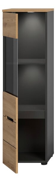 Livetastic Vitrina Canu, Siva, Barva Hrasta