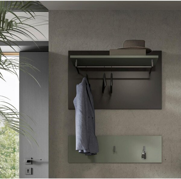 Livetastic Garderobni Panel Canu, Sivozelena