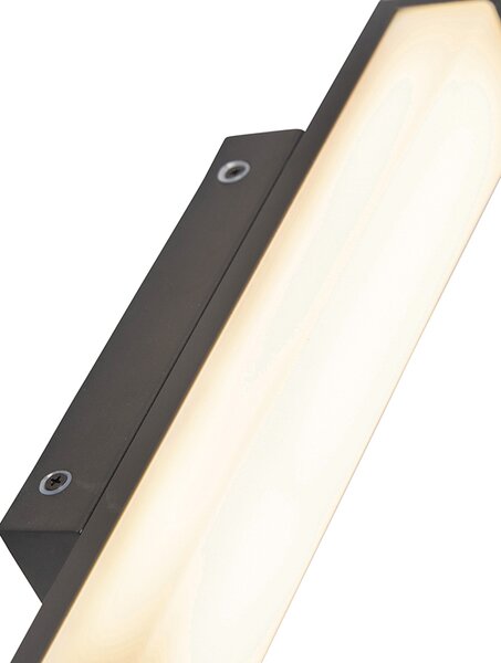 Moderna stenska svetilka črna 32 cm vklj. LED IP44 - Cascada