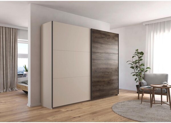 Premium Living Omara Z Drsnimi Vrati Sajo, Barva Šampanjca, Barva Hrasta