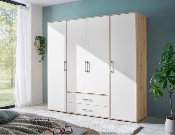 Modern Living Omara S Klasičnimi Vrati Lembo, Bela, Barva Hrasta