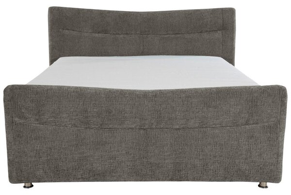 BOXSPRING POSTELJA 140 cm x 200 cm , tekstil siva