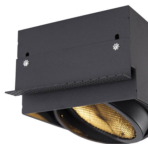 Vgradni reflektor črne barve GU10 AR111 brez okvirja - Oneon Honey