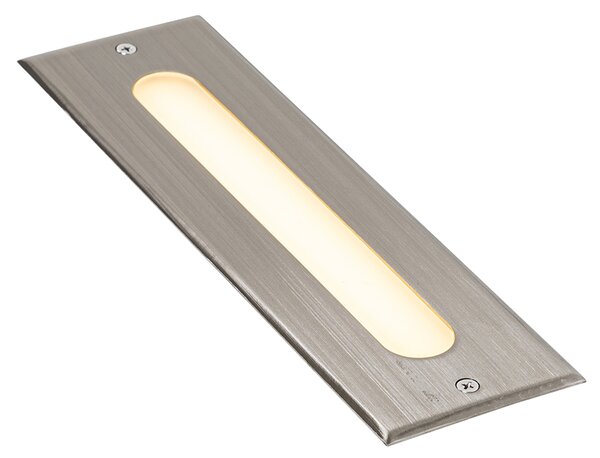 Komplet 4 modernih talnih reflektorjev jeklo 30 cm vklj. LED IP65 - Eline