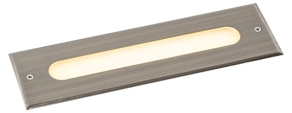 Komplet 4 modernih talnih reflektorjev jeklo 30 cm vklj. LED IP65 - Eline