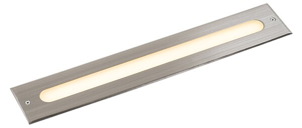 Komplet 2 modernih talnih reflektorjev jeklo 50 cm vklj. LED IP65 - Eline
