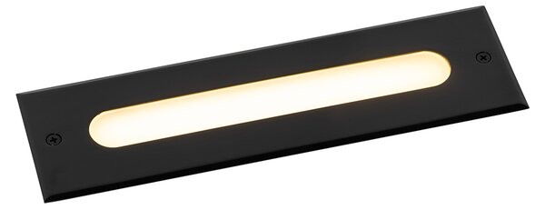 Komplet 4 modernih talnih reflektorjev črne barve 30 cm vklj. LED IP65 - Eline