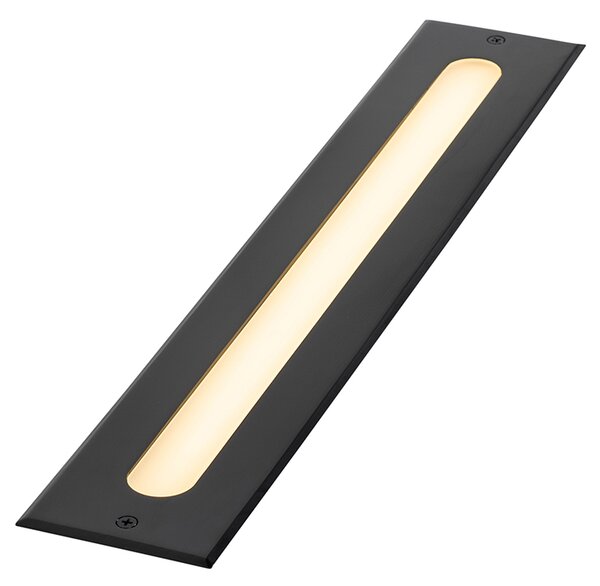Komplet 2 modernih talnih reflektorjev črne barve 50 cm vklj. LED IP65 - Eline