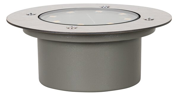 Set 6 jeklenih talnih reflektorjev, vključno z LED IP65 sončno energijo - Terry