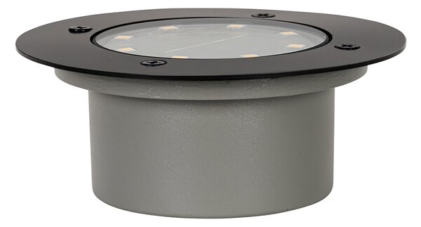Set 6 talnih reflektorjev črne barve, vključno z LED IP65 sončno energijo - Terry