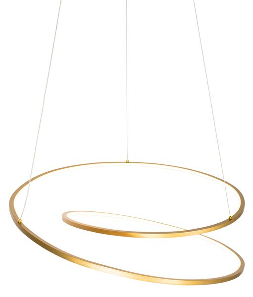 Dizajnerska viseča svetilka zlata 72 cm, vključno z LED, 3-stopenjsko zatemnitev - Rowan