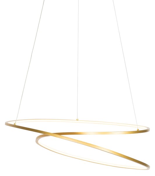 Dizajnerska viseča svetilka zlata 72 cm, vključno z LED, 3-stopenjsko zatemnitev - Rowan