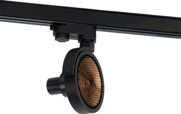 Moderni 3-fazni tirni reflektor črne barve - Master 111 Honey