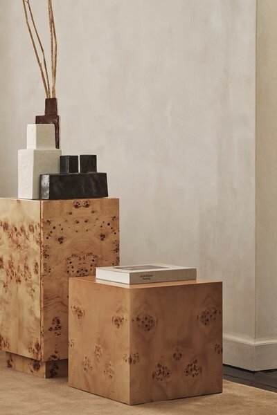 Ferm Living Mizica ferm LIVING Burl Cube Side Table