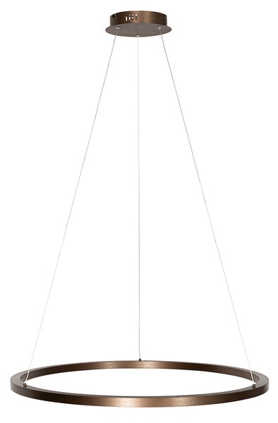 Viseča svetilka bronasta 80 cm vklj. LED 3-stopenjsko zatemnjevanje - Girello
