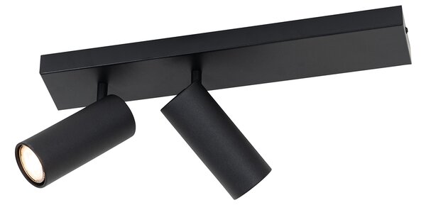 Pametna stropna reflektorska svetilka črna 2-luči nastavljiva vklj. 2 Wifi GU10 50mm - Renna