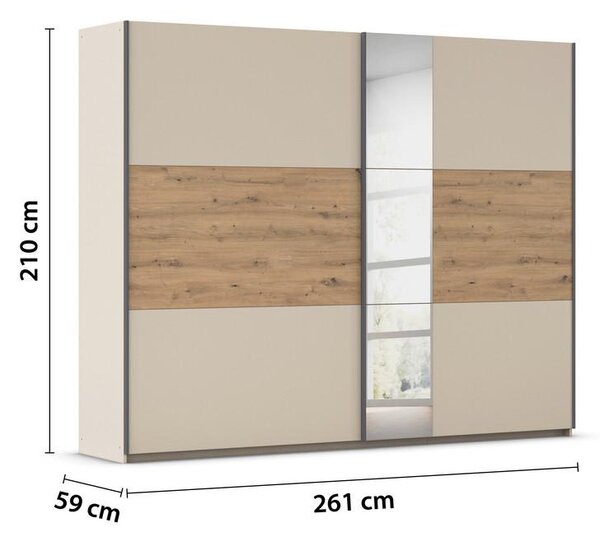Premium Living Omara Z Drsnimi Vrati Ellmau, Barva Šampanjca