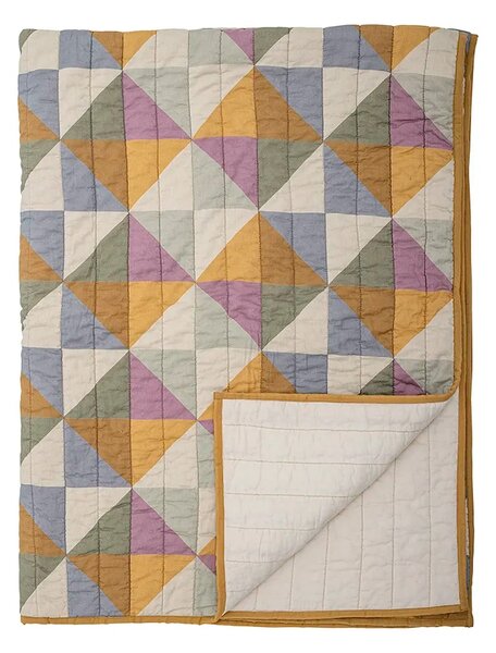 Bloomingville Bombažno posteljno pregrinjalo Bloomingville Crewe 150 x 125 cm