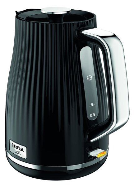 Črn grelnik vode 1,7 l Loft KO250830 – Tefal