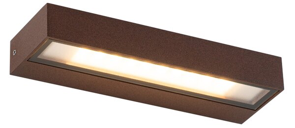 Moderna stenska svetilka rjave barve 22 cm vklj. LED IP65 - Hannah