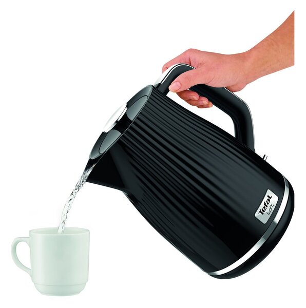 Črn grelnik vode 1,7 l Loft KO250830 – Tefal