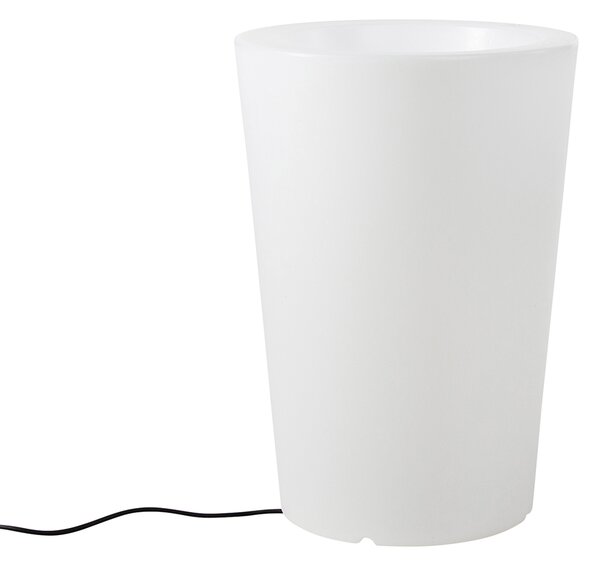 Zunanja talna svetilka bela 60 cm cvetlični lonec IP44 - Verano