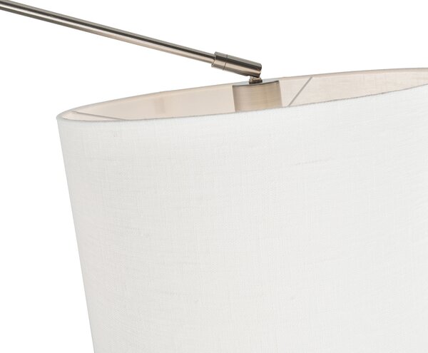 Jeklena viseča svetilka z odtenkom 35 cm bela nastavljiv - Blitz