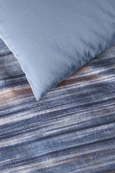 Lacoste Bombažna prevleka za odejo Lacoste L Brush Bleu 200 x 200 cm