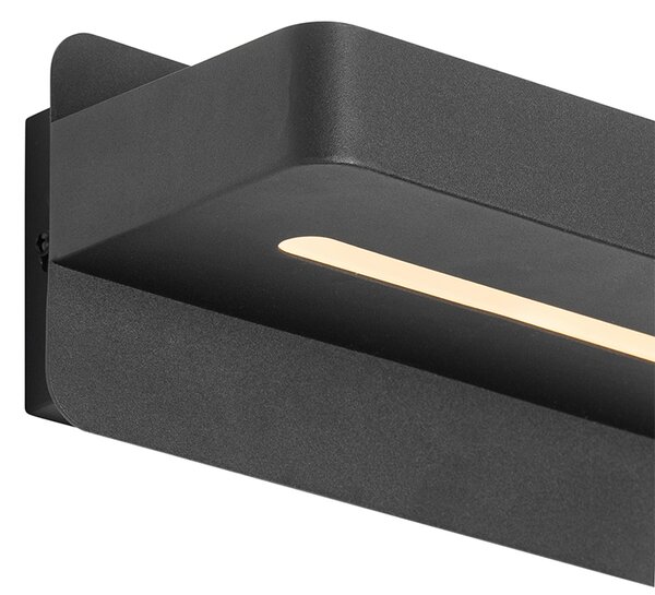 Sodobna stenska svetilka črna, vključno z LED, USB in stikalom - Ted