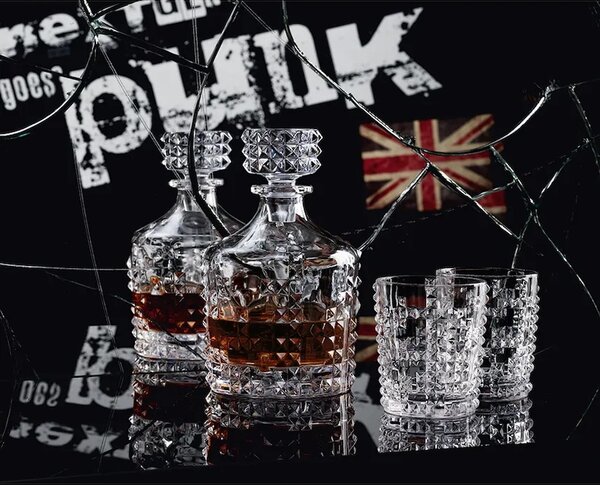 Nachtmann Dekanter za viski s kozarci Nachtmann Punk Whiskey 750 / 348 ml 3-pack