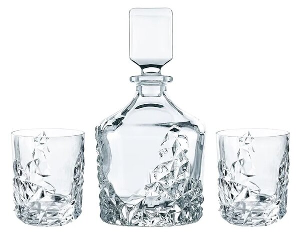 Nachtmann Dekanter za viski s kozarci Nachtmann Sculpture Whisky 750 ml / 365 ml 3-pack