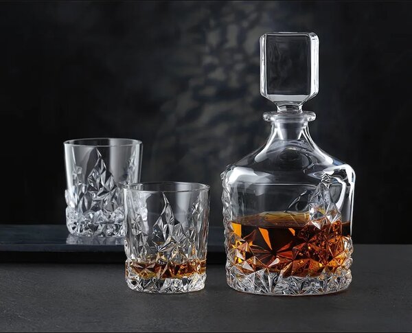 Nachtmann Dekanter za viski s kozarci Nachtmann Sculpture Whisky 750 ml / 365 ml 3-pack