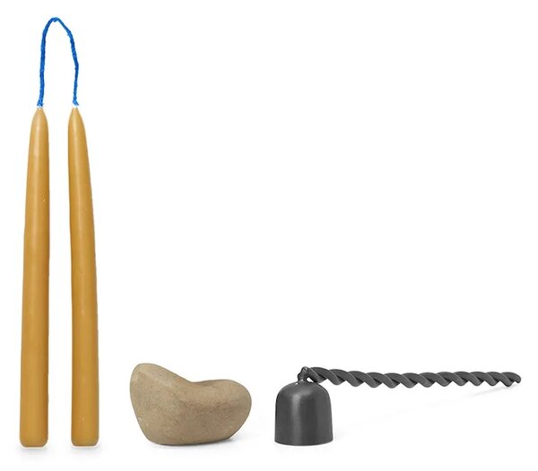 Ferm Living Svečnik z ugaševalcem sveč in svečami ferm LIVING Libre 6-pack