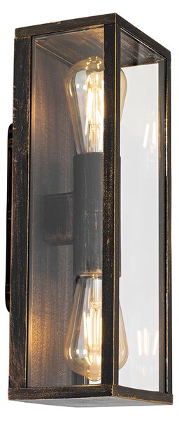 Vinska stenska svetilka antično zlata 38 cm 2-luč IP44 - Charlois