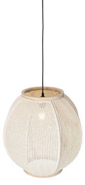Orientalna viseča svetilka iz naravnega blaga 46 cm - Rob