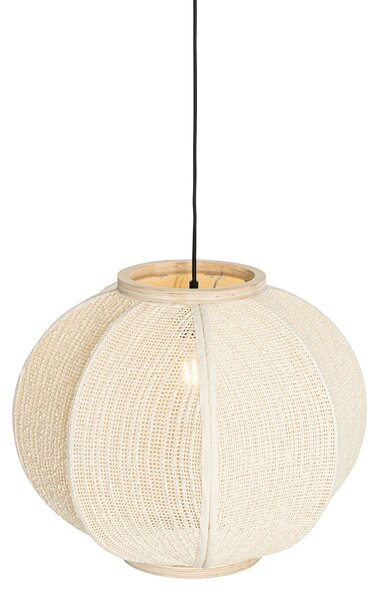Orientalna viseča svetilka naravna tkanina 48 cm - Rob