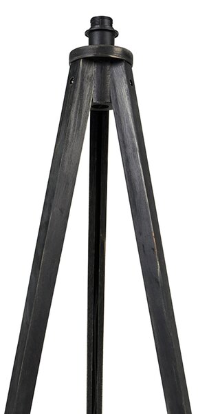 Rustikalna stoječa svetilka s trojno nogo črna - Tripod Classic