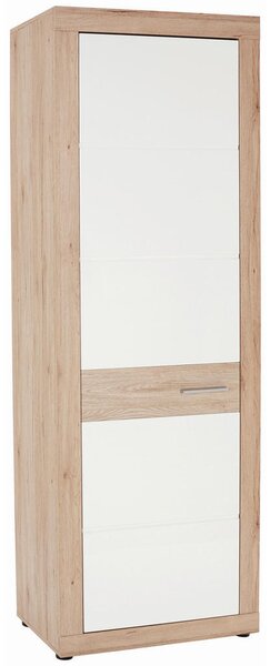 GARDEROBNA OMARA bela, barve hrasta