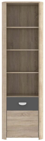 REGAL 59/194/41 cm antracit, hrast sonoma