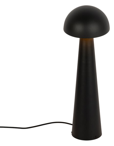 Zunanja stoječa svetilka črna 65 cm - Mushroom